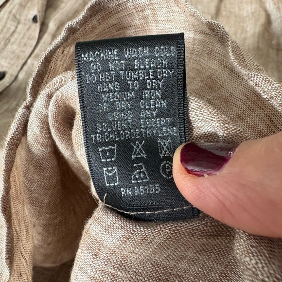 Lafayette 148 Button Up Linen Blouse - Picture 10 of 10